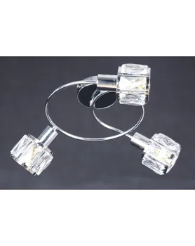 

Ceiling lamp. PLAFON. LIGHT CEILING SPOTLIGHT. METAL AND CRYSTAL. CHROME COLOR AND CLEAR GLASS. LIGHT E14 Ref. 73392-3 CH