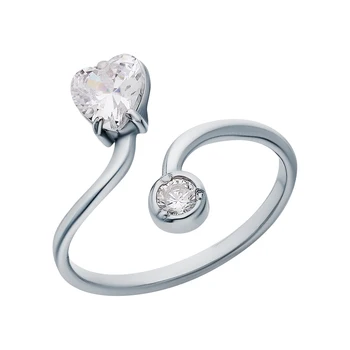 

Silver ring with cubic zirconia sunlight sample 925