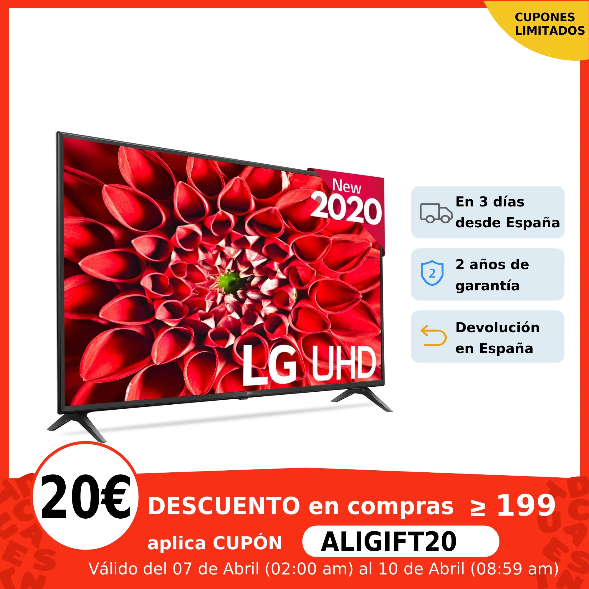 LG Serie 7, UN7100, UN7400 y UN7300 (con Magic Control), Smart TV 4K, 43, 49, 50" y 55" , televisión Ultra HD, LED, pantalla IPS|Smart TV| - AliExpress