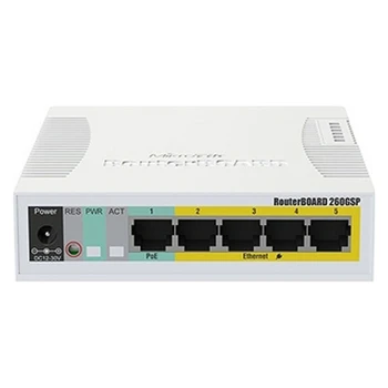 

Table Router Mikrotik CSS106-1G-4P-1S PoE LAN 100/1000 White