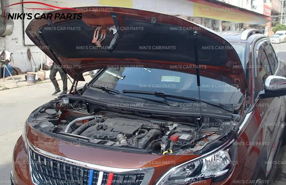 Стойки амортизатора капота для Peugeot 3008 GT/5008 GT- из нержавеющей стали литья украшения автомобиля Стайлинг внешний