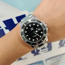 OLEVS-Reloj de pulsera de cuarzo para hombre, cronógrafo deportivo con correa de acero inoxidable, resistente al agua, masculino