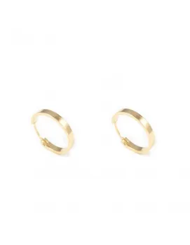 

Earrings girl Gold hoop table smooth 14X2mm