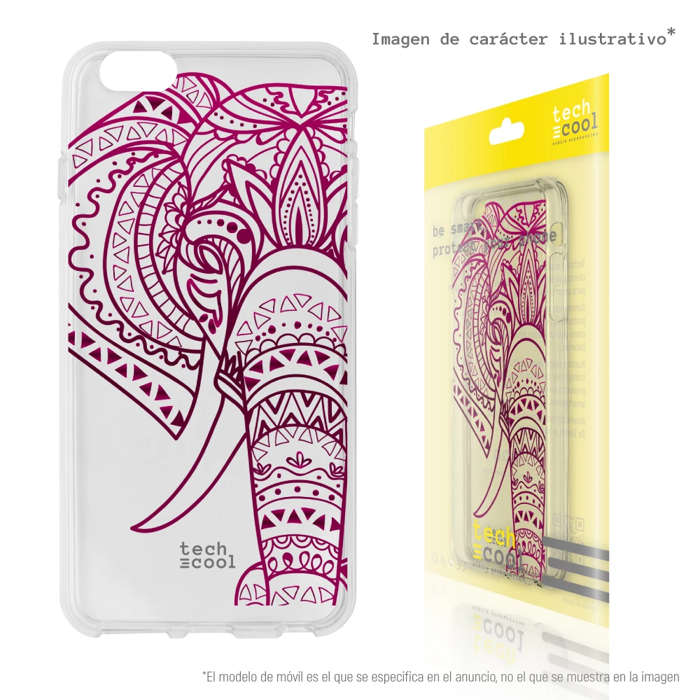 FunnyTech®Чехол-подставка для Xiaomi Silicone Mi9 L design Elephant прозрачный vers.2