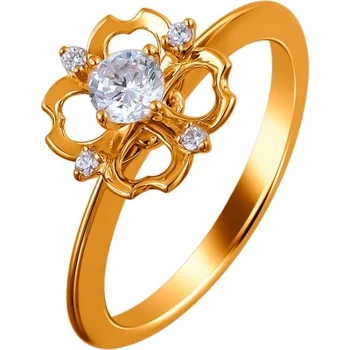 

Esthete ring with 5 cubic zirconia Red Gold