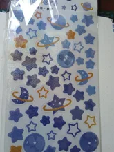 Calcomanías brillantes de PVC decorativas de la serie Blue Star, etiqueta de palo de Scrapbooking, diario, papelería, álbum, pegatina de cinta de ballena, 1 Uds.