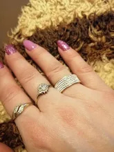 Anillo de acero de estilo Retro Vintage para mujer, joyería de 5 fila de cristales transparentes, anillos de boda de compromiso de acero inoxidable a la moda, gran oferta