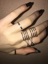 Conjuntos de anillos coreanos para mujer, joyería Pop sencilla, anillos de oro a la moda, venta al por mayor, 2020