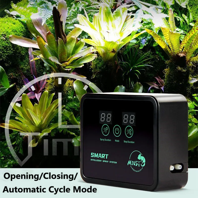 Intelligent Fogger Terrariums Humidifier Electronic Timer Automatic Mist Rainforest Timing Spray System Kit Control Sprinkler drip tape irrigation kit