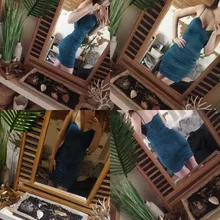 Bodycon Dress Wear Short Newasia Garden Sexy Club Ruched Party Night Mini 2-Layers Woman