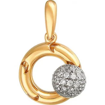 

Esthete pendant with 34 cubic zirconia in combined gold