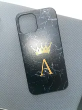 Funda de TPU suave con textura de mármol para iPhone, carcasa con inicial de Letra A Z para iPhone 11 12 Mini Pro X XR XS Max 8 7 Plus SE 2020