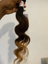T1B/4/30 rubia ombre pelo humano ofertas de extensiones de la onda del cuerpo de mechones no remy extensiones de cabello brasileño peruano extensiones de pelo ondulado mechones