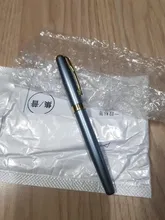 Baoer 388 de alta calidad regalo de negocios metal negro dorado estudiante pluma estilográfica, papelería de oficina material escolar