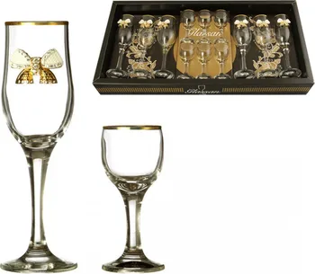

NAB. for 6 people 12 Ave. "Venice" with bows: 6 glasses for vodka 50 ml. + 6 wine glasses 200 ml