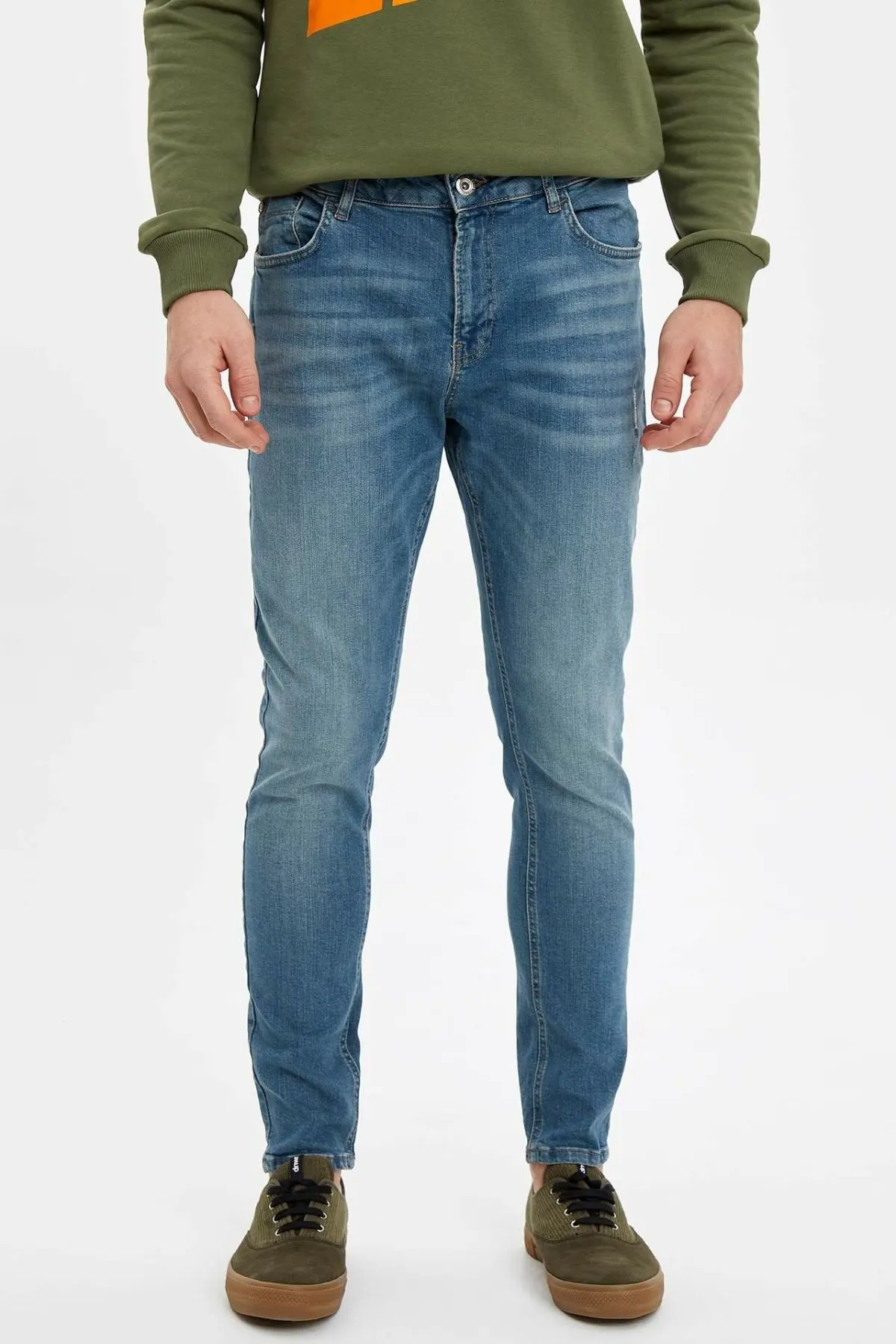 DeFacto Man Spring Washed Blue Denim Jeans Men Casual Mid-waist Bottom Jeans Male Denim PantsTrousers-M1258AZ19AU DeFacto Man Spring Washed Blue Denim Jeans Men Casual Mid-waist Bottom Jeans Male Denim PantsTrousers-M1258AZ19AU