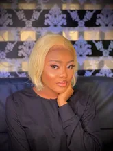 Peluca Bob 13x1 1B 613 cabello humano liso brasileño con encaje frontal, rubio miel degradado, Remy corto prearrancado para mujeres negras