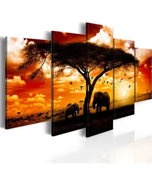 

Table-flock of birds on Savannah