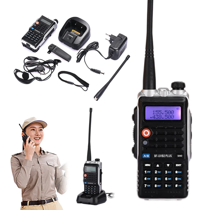 

2020 5R Upgrade BF-UVB2 VHF / UHF Two-Way Wireless Walkie-Talkie 4800mAh 5W 2 Way Radio Portable UV 5R Hunting Ham Radio Station