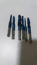 BINOAX 6 uds titanio HSS combinación broca avellanado hexagonal vástago M3-M10