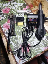 750W SMD Estación de soldadura 2 en 1 de aire caliente de soldadura de hierro LCD pantalla Digital Estación de soldadura para BGA PCB Reparación de IC 8898