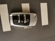 De fibra de carbono TPU coche caso clave bolso de la cubierta para Audi A1 A3 A4 A5 Q7 A6 C5 C6 coche control remoto inteligente accesorios de estilo de coche