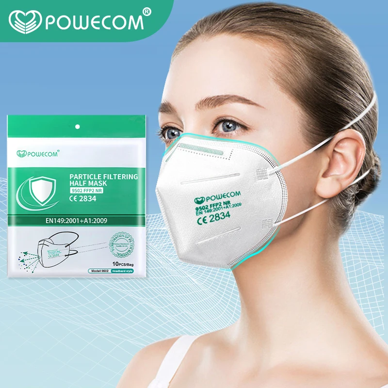 POWECOM FFP2mask маска на голову защитные маски для лица CE 9502 пылезащитный респиратор FPP2