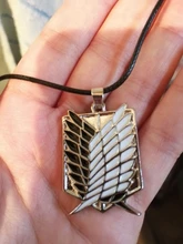 De Metal Anime ataque en las alas de la libertad titanium collar Shingeki no Kyojin collar cosplay collar de la encuesta