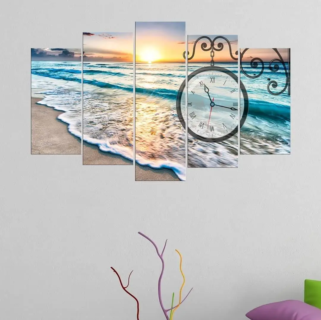 Sea View 5 Parts Mdf Clock Table