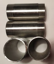 1-Water-Connection Stainless-Steel Threaded-Pipe-Fittings Male-X-Male SS304 1-1/4-3/8-100mm-Length