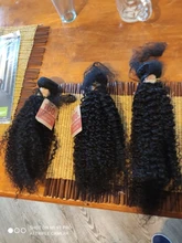 Extensiones de cabello humano rizado brasileño, mechones de pelo Remy de color natural, 1/3/4 unidades, 8-28