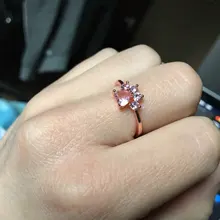 Anillo ajustable con apertura de anillos de Color dorado para mujer, con diseño de garra de gato y pata de oso, boda romántica, cristal Rosa CZ, regalos de amor, joyería