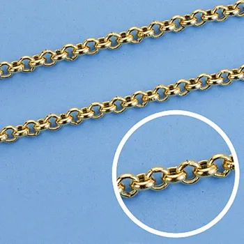 

18k gold chain hollow rolo 45 cm. 4mm. 11.75 grs. [9613]