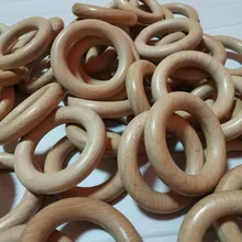 Lets Make-anillos de madera para dentición de bebé, roedores de madera de arce Natural de superficie lisa 98/70/55/40mm, sin Bpa, 50 Uds.