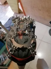 18 dientes hielo nieve crampones antideslizante escalada pinza zapato cubre Spike zapatos de acero inoxidable nieve antideslizante de la cubierta del zapato Crampon