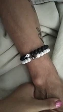 Pulseras de la amistad con cuentas de nombre y letra inicial de A-Z para hombre y mujer, pulsera de cuentas de piedra mate Natural de 8mm, regalos de joyería para pareja