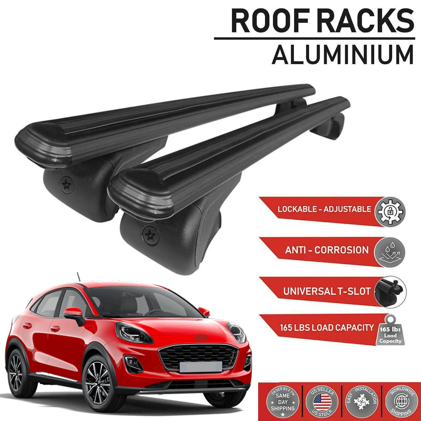 wat betreft Terminal wijsheid FOR FORD PUMA CROSSOVER 2020-2022 ALUMINUM BLACK ADJUSTABLE WATER PROOF  STAINLESS LONG LIFE CROSS-BARS RACK ACCESSORY _ - AliExpress Mobile