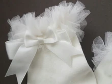 Calcetines de encaje para niñas primavera otoño para NIÑOS Calcetines de algodón con lazo para niños y niñas calcetines altos hasta la rodilla de princesa para fiesta