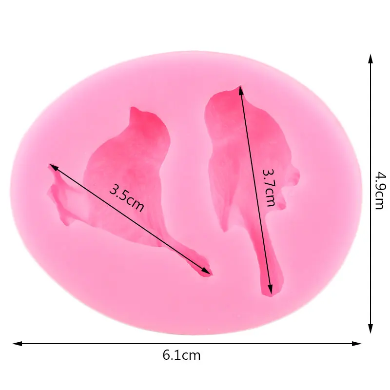 Multiplo piuma uccello candela stampo in Silicone fai da te sapone profumato modellazione gesso statua in resina casa regalo di natale stampo da forno