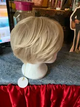 Brown Wigs Bangs Light-Blonde Short Pixie-Cut Black White Synthetic Women 8-Inches JONRENAU