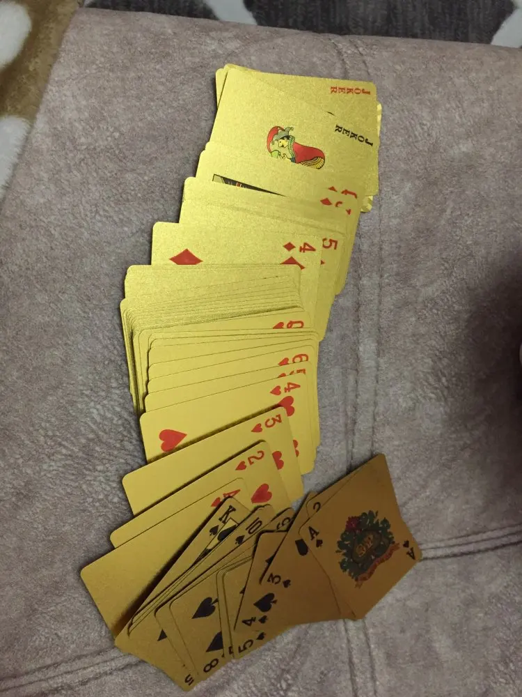 24K Luxury Waterproof Gold Foil Poker Card Set