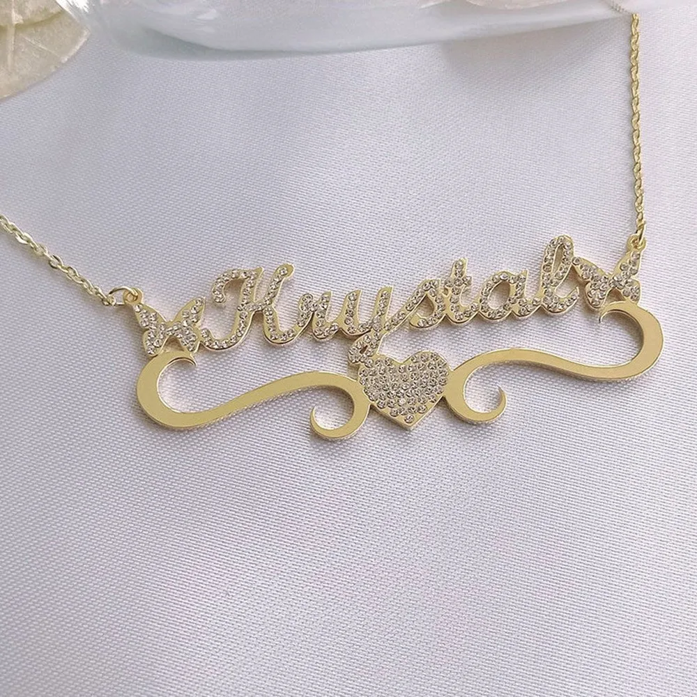 VishowCo Custom Name Necklace Stainless 