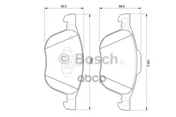 Колодки Тормозные Дисковые Ford Focus Ii 04-/Iii 10-/Mazda 3 03-/Volvo S40 04- Передние Bosch арт. 0986424794