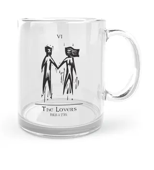 

Personalized Tarot The Lovers (Lovers) Glass Mug Cup