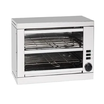 

Professional bread toaster for bar and hospitality, two-story oven with timer, armored resistors