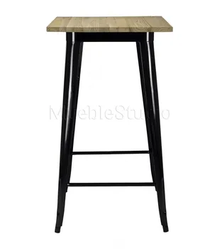 

High Tolix Table Light Wood