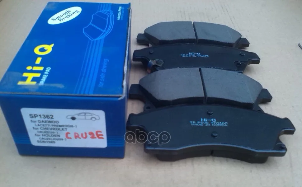 Колодки Тормозные Chevrolet Cruze/Opel Astra J 15" 10- Передние Sangsin Brake Sp1362 Sangsin brake арт. SP1362
