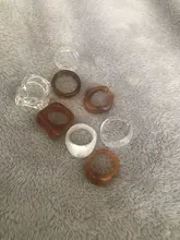 HUANZHI-Conjunto de anillos redondos de resina acrílica para mujer, colorido cuadrado geométrico, con diamantes de imitación, regalo de fiesta, 2021