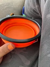 Taza plegable de viaje para alimentación de agua, contenedor portátil de comida para cachorros, para perros y gatos, bandeja de alimentación, 350ML