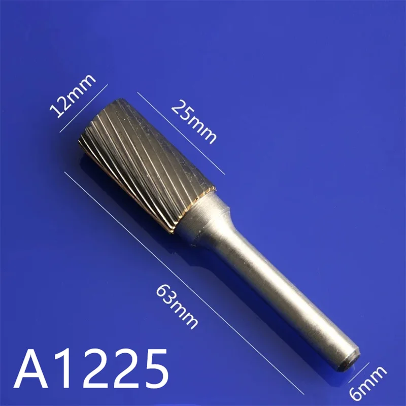 1 of A1225M06 Cylinder Carbide Bur Rotary File 6mm Shank 